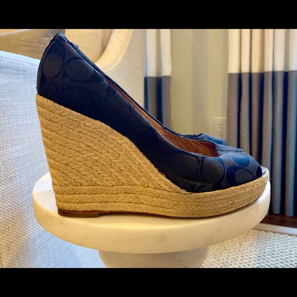 Coach Open Toe Wedge